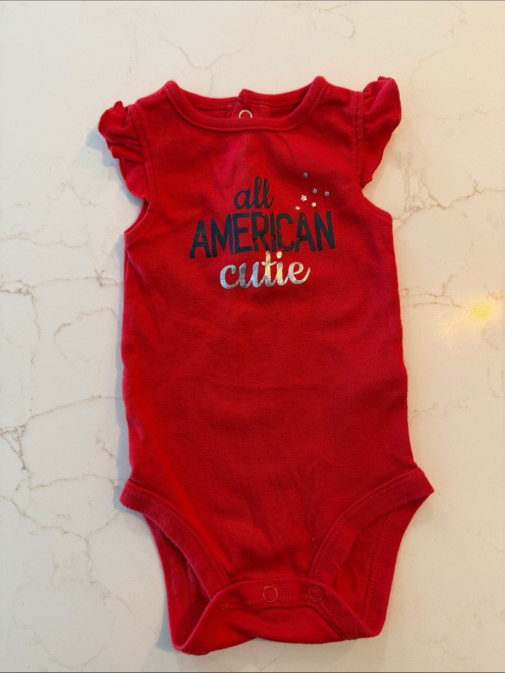 Carter's Red "All American Cutie" Baby Bodysuit